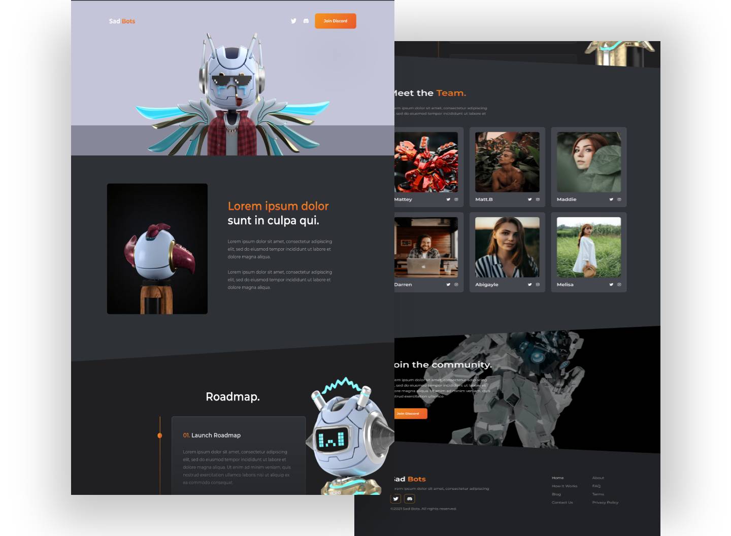 Sadbots-landing Sadbots Website