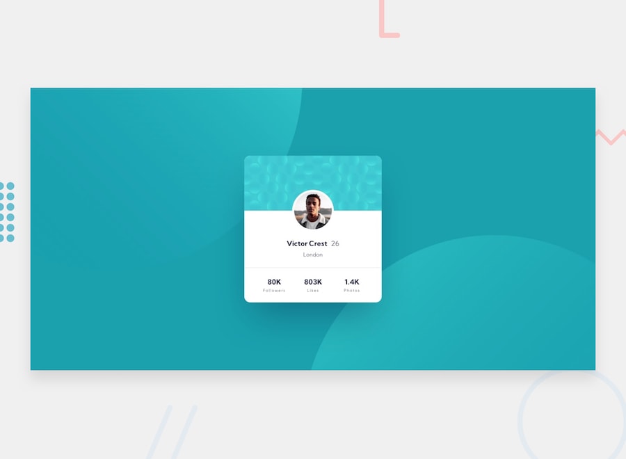 Profile card component Profile card component