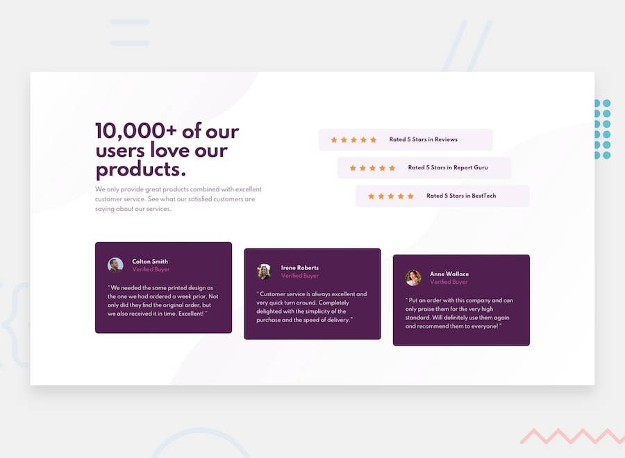 Social Proof Section Challenge Social Proof Section Challenge