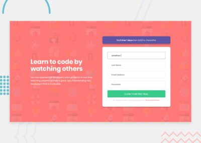Intro Component with Signup Form